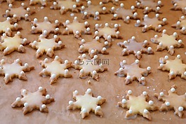 饼干,星号,烤