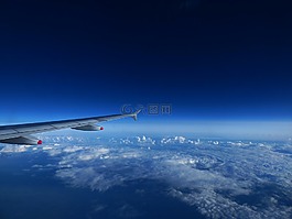 云,飛機,天空