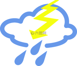 閃電,雷聲,多云