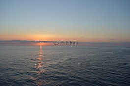 日落的海面,海,日落