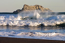太平洋,巖,波