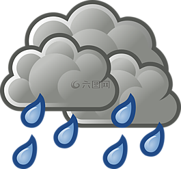 雨,大雨,多云