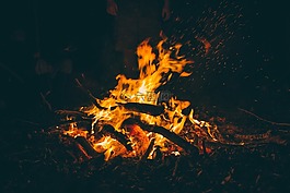 篝火,燃燒,黑暗