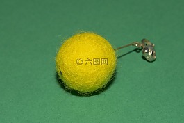 耳环,球,绿色
