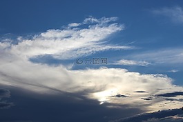 云,天空,日落