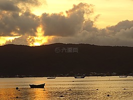 由日落,黃昏,景觀