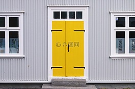 颜色,corrogated钢铁长城,门