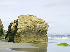 巖,海,海灘
