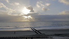 荷蘭,海灘,海