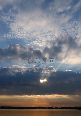 天空,云,日落