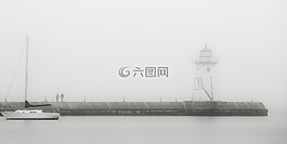 單色,海,人
