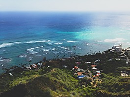 岸,海岸,空中的視圖
