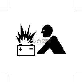 電池爆炸,警告,危險