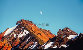 破碎的頂部,火山,山
