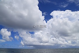 旅行,云,大海