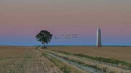 平原,樹,建筑