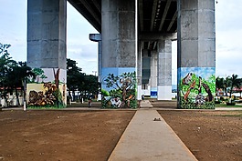 橋,涂鴉,公園