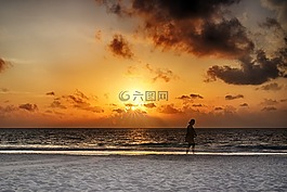 海灘,墨西哥,坎昆