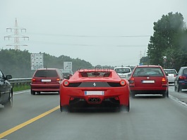 法拉利,汽车,高速公路