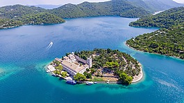 夏天,島,教堂