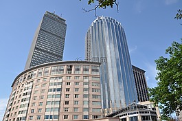 市中心,摩天樓,城市