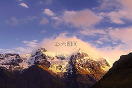 奧地利,山,雪
