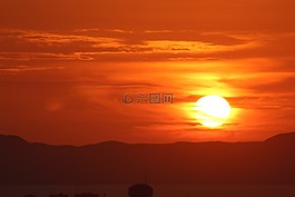 日落,黎明,太陽