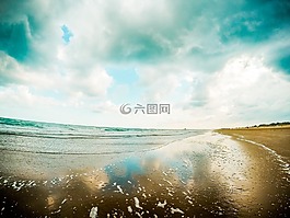 夏季,海,太陽