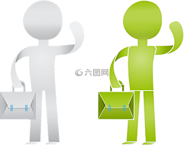 紙,男子,公文包