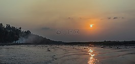 陽光,日落,日出