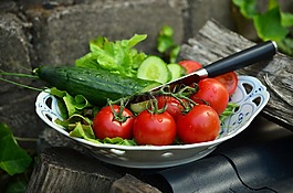 蕃茄,黃瓜,沙拉