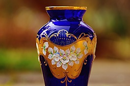 花瓶,藍(lán)色,玻璃