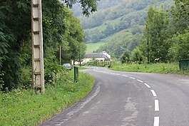 pyrenee,山,设有私人停在baretous