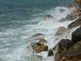 巖,水,浪花
