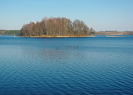 岛,湖,春天