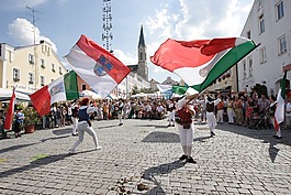 旗表演,市场,waldkirchen