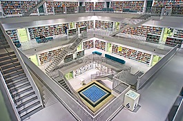 斯图加特,市图书馆,米兰的空间