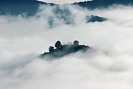 云,山,自然