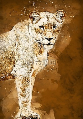 母獅,動物,藝術(shù)