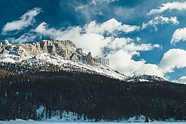 冷,景观,山