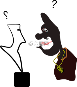 卡通,困惑,字符