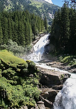 瀑布,克里姆爾人 wasserfall,水