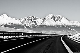 公路,方式,山