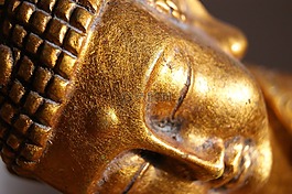 佛,雕像,黃金