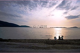 海滩,孩子,海