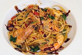 面食,蝦,食品