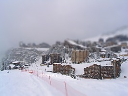 滑雪區(qū)域,酒店,冬天