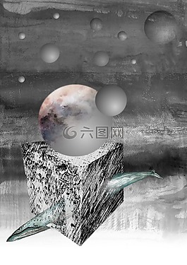 宇宙,鯨魚,圖像