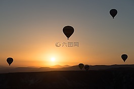 熱氣球,氣球,卡帕多西亞