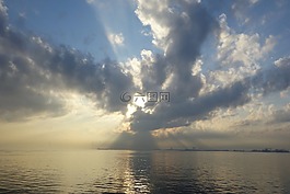 海景,蓝色,水